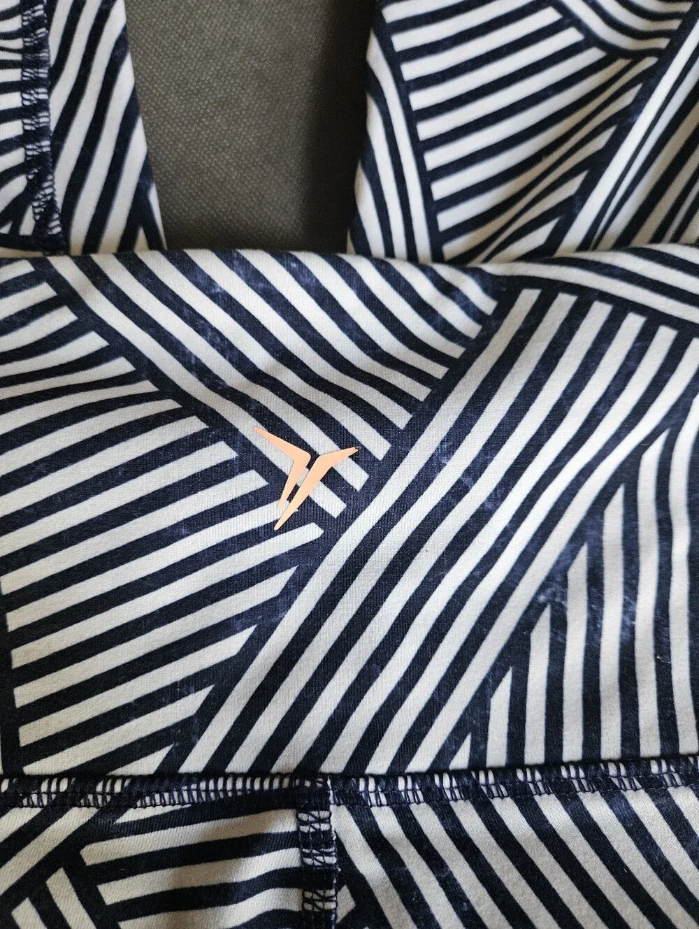 Old Navy Active Navy and White Striped Leggings